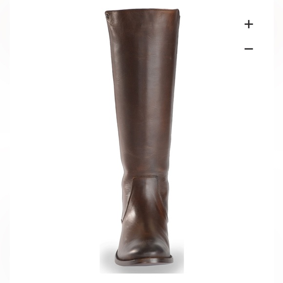 Frye Melissa Stud Redwood Leather Back Zip Equestrian Riding Tall Knee High Boot - Picture 6 of 15